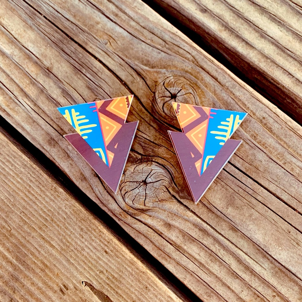 AFRICAN ♡ Acrylic Earrings